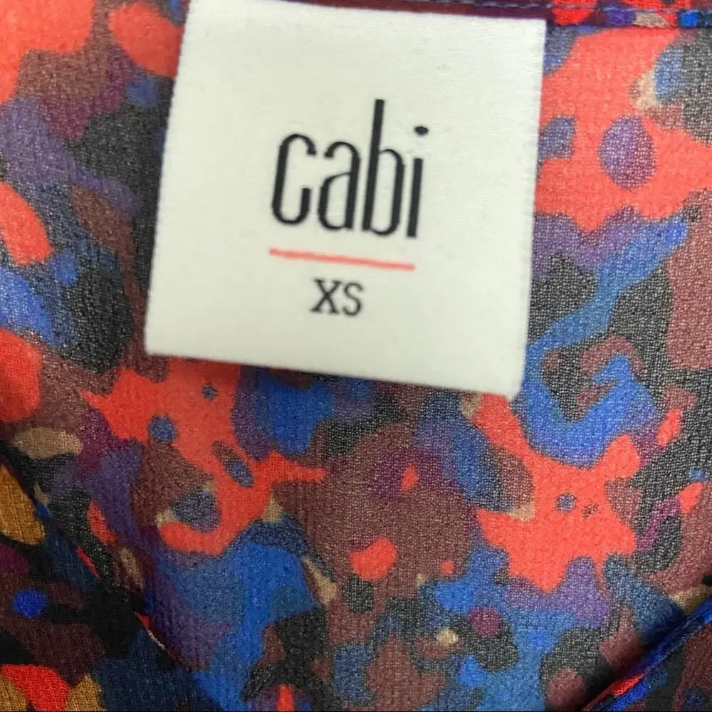 Cabi The Bonus Print Blouse Sheer XS 3248